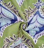 Green Abstract 144 TC Cotton Single Bedsheet with Pillow Cover