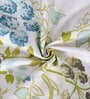Green Floral 144 TC Cotton Single Bedsheet with Pillow Cover