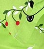 Green Abstract 144 TC Cotton Single Bedsheet With 1 Pillow Cover