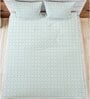 Green Abstract 180 TC Cotton King Bedsheet with 2 Pillow Covers