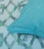 Green Abstract 180 TC Cotton Queen Sized Bed Sheets with 2 Pillow Covers