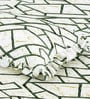 Green Abstract 260 Tc Polycotton King Fitted Bedsheet With 2 Pillow Covers