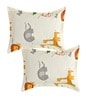 Beige Abstract 280 TC Microfibre Fitted King Bedsheet 2 Pillow Covers