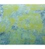 Green Abstract Blended Wool 6 ft x 9 ft Hand Knotted Carpet