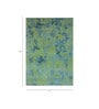 Green Abstract Blended Wool 6 ft x 9 ft Hand Knotted Carpet