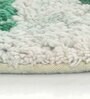 Green Abstract Cotton 32x31.5 Inches Max Absorbant Bath Mat