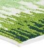 Green Abstract Polyester AntiSkid Bathmat