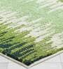 Green Abstract Polyester AntiSkid Bathmat
