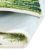 Green Abstract Polyester AntiSkid Bathmat