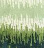 Green Abstract Polyester AntiSkid Bathmat
