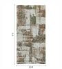 Green Abstract Polypropylene 5 ft x 2.5 ft Machine Made Runner