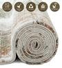 Green Abstract Polypropylene 6 ft x 4 ft Machine Made Carpet