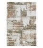Green Abstract Polypropylene 6 ft x 4 ft Machine Made Carpet
