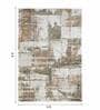 Green Abstract Polypropylene 6 ft x 4 ft Machine Made Carpet
