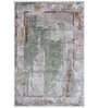 Green Abstract Polypropylene 6 ft x 9 ft Machine Made Carpet