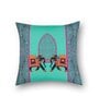 Green Floral Poly Cotton 16 x 16 Inch Cushion Covers (Set of 3)