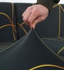 Green Geometric Viscose and Polyester (3 + Lounge) L-Shaped Stretchable Chaise Sofa Covers