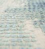 Green Abstract Wood & Silk 5 ft x 7 ft Hand Knotted Carpet
