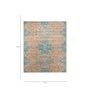 Green Abstract Wood and Bamboo 5 ft x 7 ft Hand Knotted Carpet