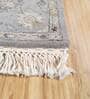 Green Persian Wool & Slik 9 ft x 12 ft Hand Knotted Carpet
