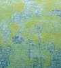 Green Abstract Wool & Slik 8 ft x 10 ft Hand Knotted Carpet