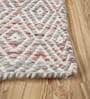 Green Geometric Wool & Viscose 6 ft x 9 ft Hand Knotted Carpet