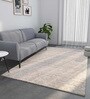 Green Geometric Wool & Viscose 6 ft x 9 ft Hand Knotted Carpet