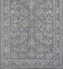 Grey Persian Wool & Viscose 6 ft x 9 ft Hand Knotted Carpet