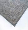 Grey Persian Wool & Viscose 6 ft x 9 ft Hand Knotted Carpet