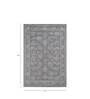 Grey Persian Wool & Viscose 6 ft x 9 ft Hand Knotted Carpet