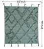 Green Abstract Wool Hand Tufted Carpet