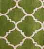 Green Abstract Wool 3ft x 6ft Hand Tufted Carpet