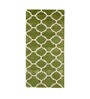 Green Abstract Wool 3ft x 6ft Hand Tufted Carpet