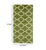 Green Abstract Wool 3ft x 6ft Hand Tufted Carpet