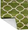 Green Abstract Wool 3ft x 6ft Hand Tufted Carpet