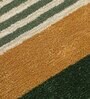 Green Abstract Wool and Cotton 5 ft x 8 ft Hand tufted Carpet