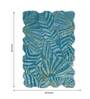 Blue Abstract Wool and Cotton 5 ft x 8 ft Hand tufted Carpet