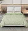 Green and Brown Polyester Solid 200 GSM Double Bed Comforter