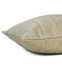 Green and Gold Polyester Jacquard 16x16 inches Cushion Cover Set of 2