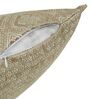 Green and Gold Polyester Jacquard 16x16 inches Cushion Cover Set of 2