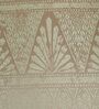 Green and Gold Polyester Jacquard 16x16 inches Cushion Cover Set of 2