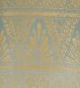 Green and Gold Polyester Jacquard 16x16 inches Cushion Cover Set of 5