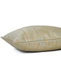 Green and Gold Polyester Jacquard 16x16 inches Cushion Cover Set of 5