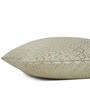 Green and Gold Polyester Jacquard 16x16 inches Cushion Cover Set of 5