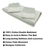 Green and Grey Solid 210 TC Cotton Queen Sized 1 Double Bedsheet 2 Pillow Covers