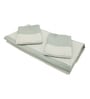 Green and Grey Solid 210 TC Cotton Queen Sized 1 Double Bedsheet 2 Pillow Covers