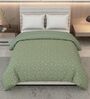 Green and Orange 50% COTTON, 50% POLYESTER Solid 90 GSM King Bed Comforter