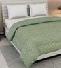 Green and Orange 50% COTTON, 50% POLYESTER Solid 90 GSM King Bed Comforter