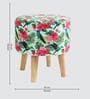 Green and Pink Bird Printed Chair & Stool