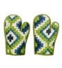 Puzzled Cream & Green Cotton (Set of 8) Kitchen Linen Set